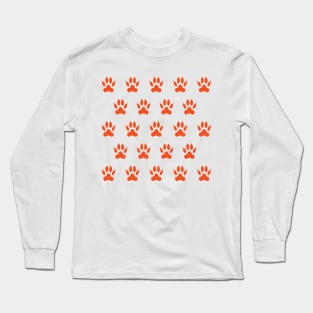 Orange Paw Long Sleeve T-Shirt